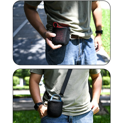 For JBL Go 4 / Go 3 / Clip 5 Speaker Shoulder Bag Mesh Opening Mouth EVA Carrying Case, Shoulder Bag