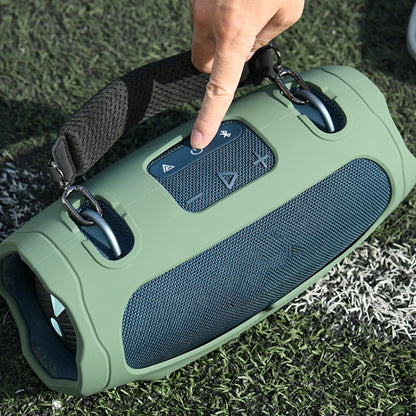 For JBL Xtreme 4 Speaker Silicone Case with Decompression Carrying Strap Portable Protective Shell, With Handle Green, With Handle Black, With Handle Blue
