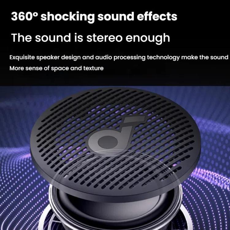 ANKER A3136 Soundcore Glow Mini Neon Subwoofer Wireless Bluetooth Small Speaker, A3136