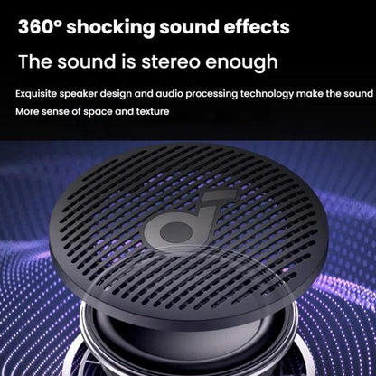ANKER A3136 Soundcore Glow Mini Neon Subwoofer Wireless Bluetooth Small Speaker, A3136