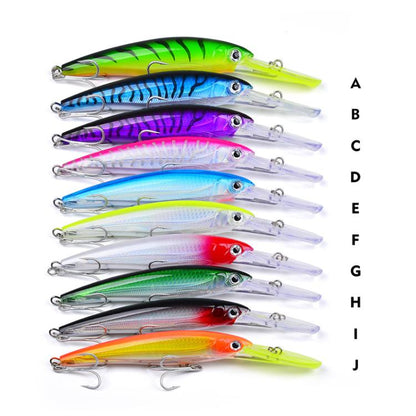 PROBEROS DW627 Long-Distance Casting Large Minnow Lure Fishing Bionic Bait, A, B, C, D, E, F, G, H, I, J