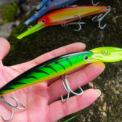 PROBEROS DW627 Long-Distance Casting Large Minnow Lure Fishing Bionic Bait, A, B, C, D, E, F, G, H, I, J