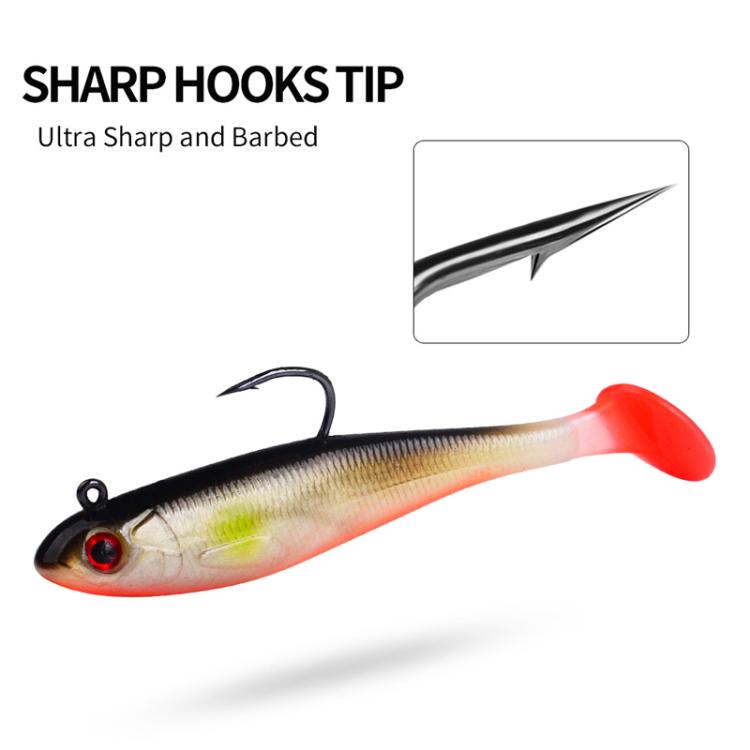 5pcs / Set T-Tail Lua False Bait Single Hook Full Swimming Submerged Imitation Soft Lure, PROBEROS DW6092N6A, PROBEROS DW6092N12A, PROBEROS DW6092N6B