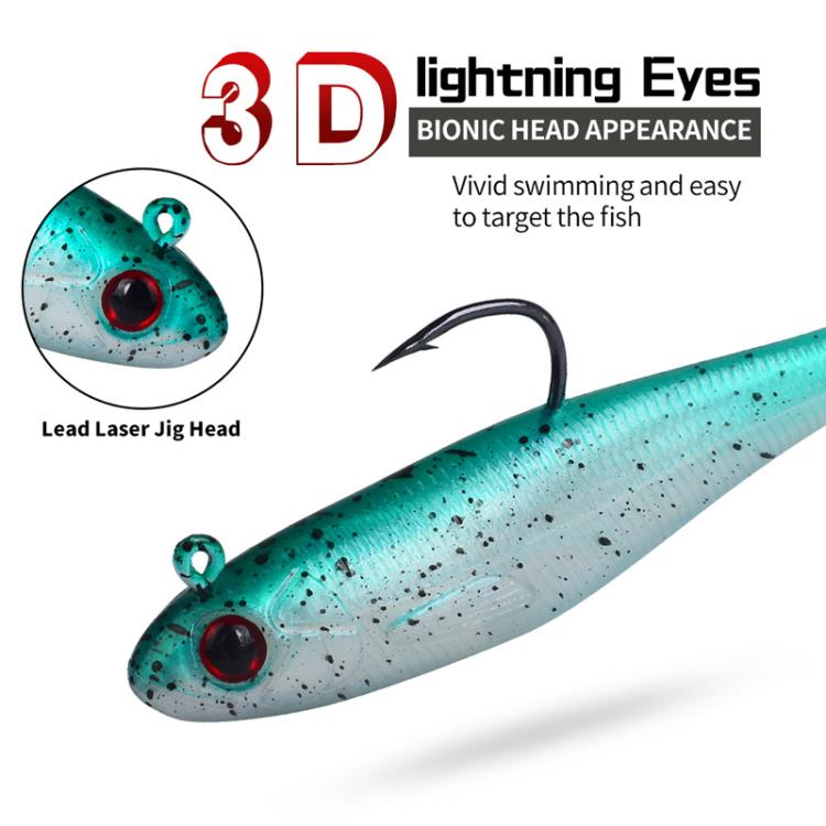 5pcs / Set T-Tail Lua False Bait Single Hook Full Swimming Submerged Imitation Soft Lure, PROBEROS DW6092N6A, PROBEROS DW6092N12A, PROBEROS DW6092N6B
