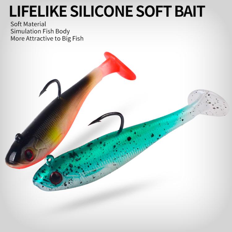 5pcs / Set T-Tail Lua False Bait Single Hook Full Swimming Submerged Imitation Soft Lure, PROBEROS DW6092N6A, PROBEROS DW6092N12A, PROBEROS DW6092N6B