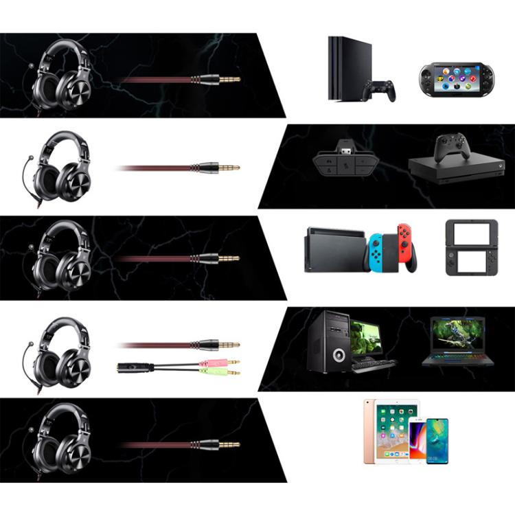 OneOdio A71M Headset Wired DJ Disc Monitor Headphones With Mic Computer Headphone, A71M