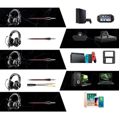OneOdio A71M Headset Wired DJ Disc Monitor Headphones With Mic Computer Headphone, A71M