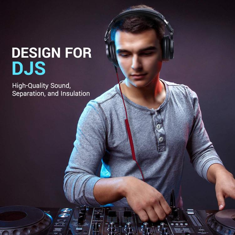 OneOdio A71M Headset Wired DJ Disc Monitor Headphones With Mic Computer Headphone, A71M